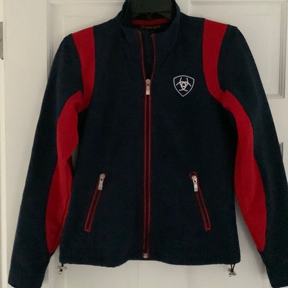 Ariat blue/red wind rain proof jacket - Picture 1 of 2